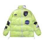 画像4: NASA transparent waterproof padded jacket emblem stand-collar down jacket coat blouson   ユニセックス 男女兼用ナサカラフルエンブレムダウンジャケット ブルゾン (4)
