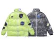 画像6: NASA transparent waterproof padded jacket emblem stand-collar down jacket coat blouson   ユニセックス 男女兼用ナサカラフルエンブレムダウンジャケット ブルゾン (6)