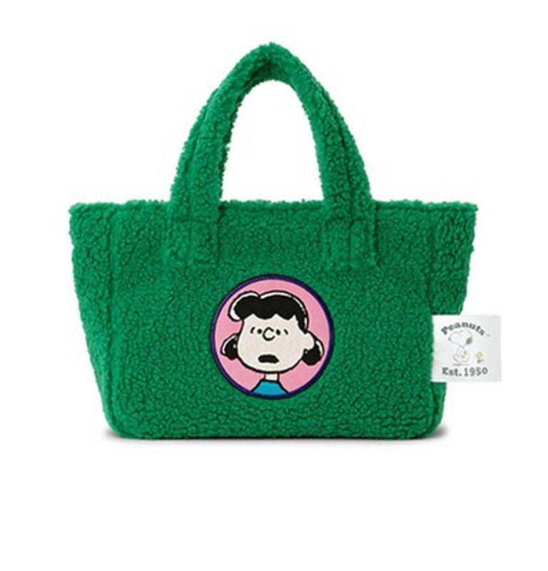 画像2: Snoopy cartoon embroidery plush  tote shoulder bag ファー スヌーピー トート ショルダーバッグ (2)