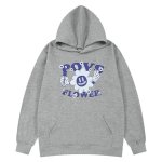 画像2: UnisexHoodie Hoodiesweater Pullover　 ユニセックス 男女兼用フラワースマイルプリントフーディー パーカー (2)