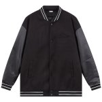 画像2: mountain letter pattern BASEBALL JACKET baseball uniform jacket blouson  ユニセックス 男女兼用スマウンテンレタースタジアムジャンパー スタジャン MA-1 ボンバー ジャケット ブルゾン (2)