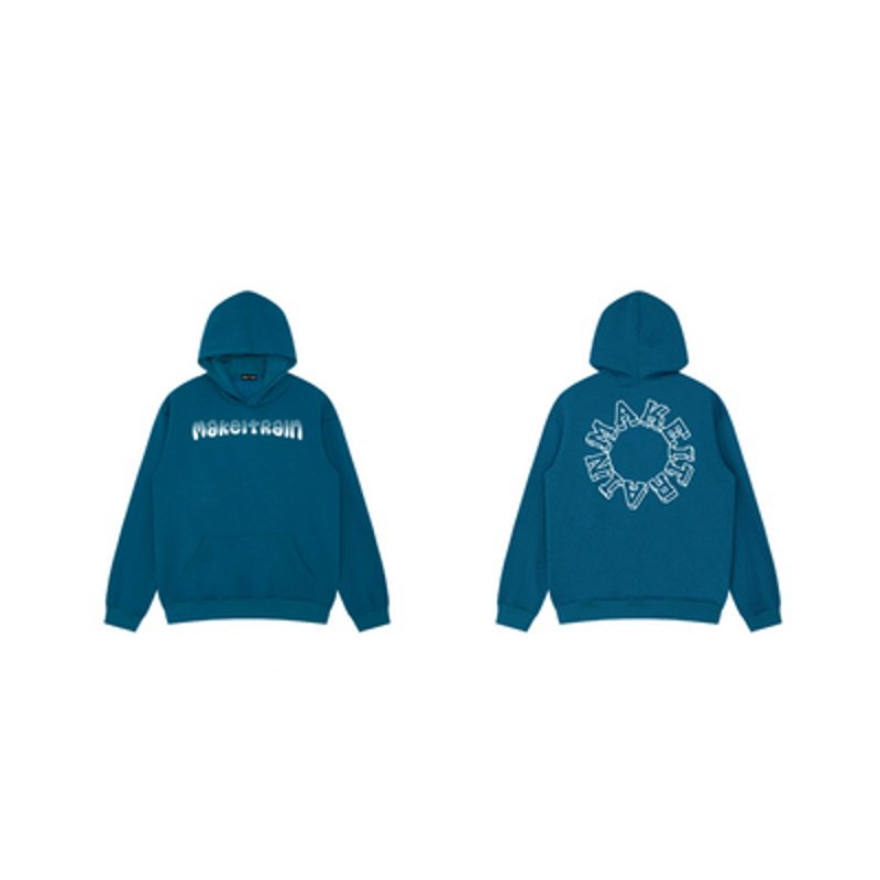 画像6: Unisex  personality hollow letter printing hooded Pullover  ユニセックス 男女兼用サークルアルファベットロゴプリントフーディー パーカー (6)