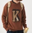 画像2: Unisex Crochet Sweater with K Logo & Smile Pullover　 ユニセックス 男女兼用Kロゴ＆スマイル編み込みセーター (2)