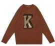 画像5: Unisex Crochet Sweater with K Logo & Smile Pullover　 ユニセックス 男女兼用Kロゴ＆スマイル編み込みセーター (5)