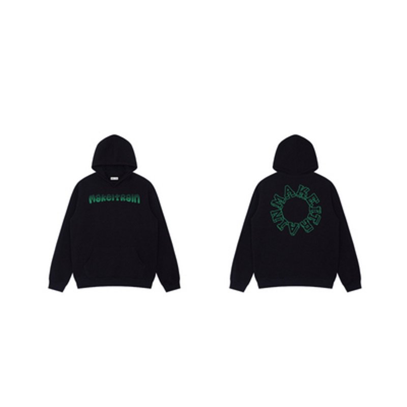 画像2: Unisex  personality hollow letter printing hooded Pullover  ユニセックス 男女兼用サークルアルファベットロゴプリントフーディー パーカー (2)