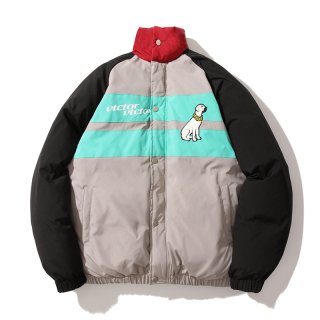 silver shiny down short jacket coat ユニセックス男女兼用