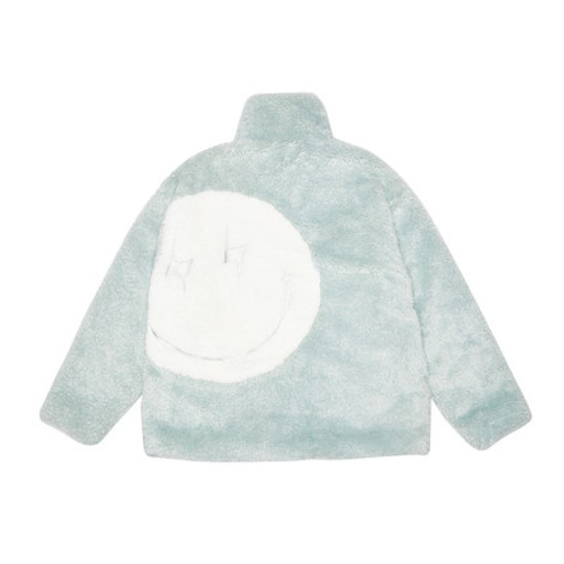 画像11: Lightning＆ Smiley Lamb Wool Jacket coat  男女兼用ユニセックス ライトニング＆スマイルファー ジャケット コート (11)