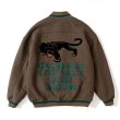 画像3: Leopard Embroidered embroidery BASEBALL JACKET baseball uniform jacket blouson  ユニセックス 男女兼用ヒョウ刺繍スタジアムジャンパー スタジャン MA-1 ボンバー ジャケット ブルゾン (3)