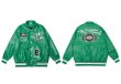 画像3: PU leather embroidery BASEBALL JACKET baseball uniform jacket blouson  ユニセックス 男女兼用アイマーク刺繍スタジアムジャンパー スタジャン MA-1 ボンバー ジャケット ブルゾン (3)