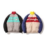 画像5: Pop color dog embroidery down down jacket coat blouson   ユニセックス 男女兼用ポップカラードッグエンブレムダウンジャケット ブルゾン (5)