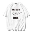 画像2:  Unisex JUST DO IT Later doze snoopy Print T-shirt　ユニセックス 男女兼用JUST DO IT スヌーピープリント 半袖 Tシャツ (2)