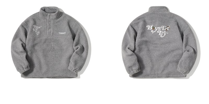 画像8: Boy's Do Try embroidered fleece jacket Fleece Jacket  coat blouson   ユニセックス 男女兼用 Boy's Do Try 刺繍フリースジジャケット ブルゾン (8)