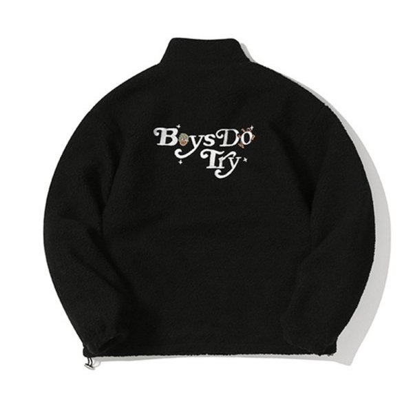 画像1: Boy's Do Try embroidered fleece jacket Fleece Jacket  coat blouson   ユニセックス 男女兼用 Boy's Do Try 刺繍フリースジジャケット ブルゾン (1)