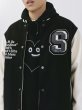 画像5: SAME logo embroidery BASEBALL JACKET baseball uniform jacket blouson  ユニセックス 男女兼用SAMEロゴ刺繍スタジアムジャンパー スタジャン MA-1 ボンバー ジャケット ブルゾン (5)