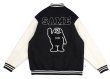 画像2: SAME logo embroidery BASEBALL JACKET baseball uniform jacket blouson  ユニセックス 男女兼用SAMEロゴ刺繍スタジアムジャンパー スタジャン MA-1 ボンバー ジャケット ブルゾン (2)