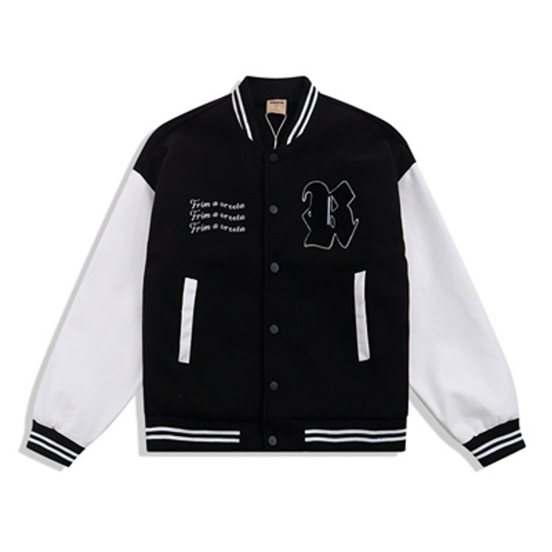 画像4: Number 58 & back embroidery BASEBALL JACKET baseball uniform jacket blouson  ユニセックス 男女兼用刺繍ナンバー58&バック刺繍 スタジアムジャンパー スタジャン MA-1 ボンバー ジャケット ブルゾン (4)