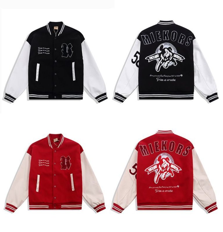 画像6: Number 58 & back embroidery BASEBALL JACKET baseball uniform jacket blouson  ユニセックス 男女兼用刺繍ナンバー58&バック刺繍 スタジアムジャンパー スタジャン MA-1 ボンバー ジャケット ブルゾン (6)