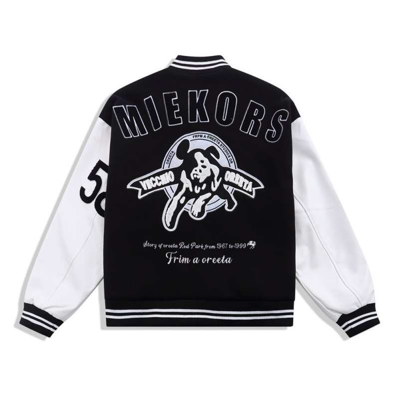 画像2: Number 58 & back embroidery BASEBALL JACKET baseball uniform jacket blouson  ユニセックス 男女兼用刺繍ナンバー58&バック刺繍 スタジアムジャンパー スタジャン MA-1 ボンバー ジャケット ブルゾン (2)