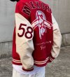 画像8: Number 58 & back embroidery BASEBALL JACKET baseball uniform jacket blouson  ユニセックス 男女兼用刺繍ナンバー58＆バック刺繍 スタジアムジャンパー スタジャン MA-1 ボンバー ジャケット ブルゾン (8)