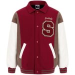 画像6: Lapel Color Block Embroidery BASEBALL JACKET baseball uniform jacket blouson  ユニセックス 男女兼用ラペルカラーブロック刺繡スタジアムジャンパー スタジャン MA-1 ボンバー ジャケット ブルゾン (6)