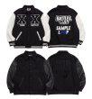 画像3: Double X embroidery BASEBALL JACKET baseball uniform jacket blouson  ユニセックス 男女兼用ダブルX刺繍 スタジアムジャンパー スタジャン MA-1 ボンバー ジャケット ブルゾン (3)