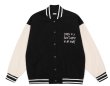 画像3: Polar fleece devil love embroidery BASEBALL JACKET baseball uniform jacket blouson  ユニセックス 男女兼用ポーラーフリースデビルラブ刺繍 スタジアムジャンパー スタジャン MA-1 ボンバー ジャケット ブルゾン (3)