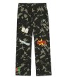 画像3: Unisex camouflage embroidered straight casual pants trousers 　男女兼用ユニセックス カモフラージュ刺繍 ストレートカジュアルパンツ ジーンズ (3)