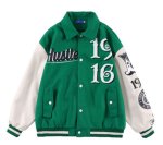 画像2: 1969 high street embroidery BASEBALL JACKET baseball uniform jacket blouson  ユニセックス 男女兼用1969刺繍 スタジアムジャンパー スタジャン MA-1 ボンバー ジャケット ブルゾン (2)