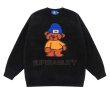 画像2: Unisex Bear Crew Neck SweaterPullover　 ユニセックス 男女兼用ベア熊&super bilty編み込みセーター (2)