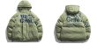 画像5: letter printing thick hooded padded jacket down jacket coat blouson   ユニセックス 男女兼用レタープリントダウンジャケット ブルゾン (5)