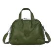 画像1: soft leatherBoston pillow shoulder  tote bag　ソフトレザーピローボストントートショルダーバッグ (1)