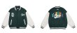 画像6: vision Logo embroideryBASEBALL JACKET baseball uniform jacket blouson  ユニセックス 男女兼用vision刺繍レザースタジアムジャンパー スタジャン MA-1 ボンバー ジャケット ブルゾン (6)