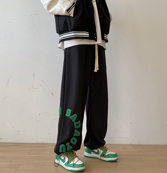 画像1: Unisex Circle alphabet logo sweat Pants 　男女兼用ユニセックス サークルアルファベットスウェットパンツ (1)