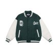 画像4: vision Logo embroideryBASEBALL JACKET baseball uniform jacket blouson  ユニセックス 男女兼用vision刺繍レザースタジアムジャンパー スタジャン MA-1 ボンバー ジャケット ブルゾン (4)