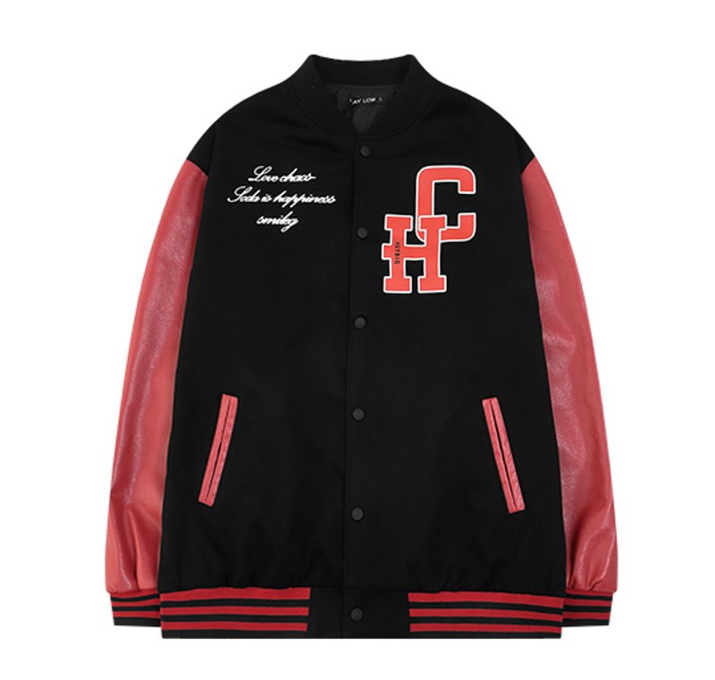 画像2: hey big oversize BASEBALL JACKET baseball uniform jacket blouson  ユニセックス 男女兼用hey bigスタジアムジャンパー スタジャン MA-1 ボンバー ジャケット ブルゾン (2)