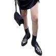 画像7: metal decorative elastic tube rear zipper women's boots 　メタルレザーショートブーツ  チェルシーブーツ (7)