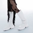 画像5: buckle square toe ultra light thick bottom knee boots long boots  　バックルスクエアトゥ軽量ロングブーツ  (5)