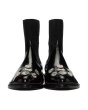 画像3: metal decorative elastic tube rear zipper women's boots 　メタルレザーショートブーツ  チェルシーブーツ (3)