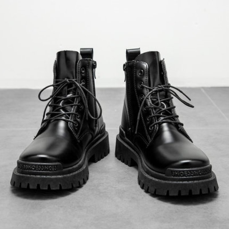 画像2: Men's  Leather Green Bottom Lace-up Martin boots　メンズグリーンボトムレースアップマーティンブーツ (2)