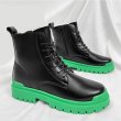 画像6: Men's  Leather Green Bottom Lace-up Martin boots　メンズグリーンボトムレースアップマーティンブーツ (6)