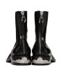 画像5: metal decorative elastic tube rear zipper women's boots 　メタルレザーショートブーツ  チェルシーブーツ (5)