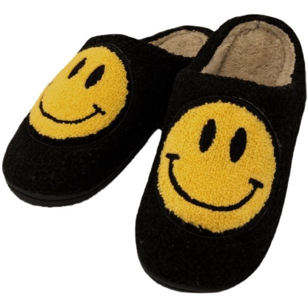 画像1: Smile fur slippers sandals 　ユニセックス男女兼用 スマイルファースリッパ　ルームシューズ サンダル (1)