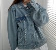 画像3: Denim jacket with pearl G Jean jacket 　パール付きデニムGジャン ジャケット (3)