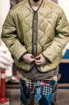 画像7: sequined letter quilted cotton-padded jacket coat blouson   ユニセックス 男女兼用スパンコールレターキルティングジャケットコート ブルゾン (7)