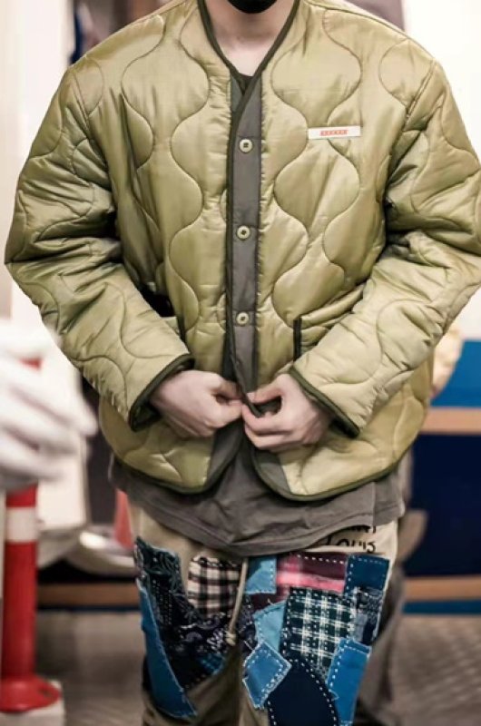 画像7: sequined letter quilted cotton-padded jacket coat blouson   ユニセックス 男女兼用スパンコールレターキルティングジャケットコート ブルゾン (7)