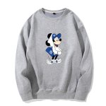 画像3:  NY Mickey Mouse Print Sweatshirt round neck sweater pullover   ユニセックス 男女兼用NYミッキー ミッキーマウスプルオーバー トレーナー (3)
