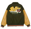 画像1: Bulldog emblem BASEBALL JACKET baseball uniform jacket blouson  ユニセックス 男女兼用ブルドックエンブレム刺繍 スタジアムジャンパー スタジャン MA-1 ボンバー ジャケット ブルゾン (1)