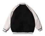 画像6: contrast color stitchingBASEBALL JACKET baseball uniform jacket blouson  ユニセックス 男女兼用コントラストカラーステッチ刺繍スタジアムジャンパー スタジャン MA-1 ボンバー ジャケット ブルゾン (6)