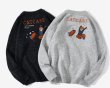画像4: Unisex twist gradient Crew Neck SweaterPullover　 ユニセックス 男女兼用キャットケース刺繍セーター (4)