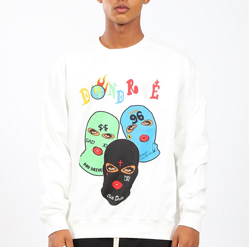 画像5: Unisex NAGRI Mask print Crew Neck sweatshirt Pullover  ユニセックス 男女兼用NAGRIマスクプリントスウェット トレーナー (5)